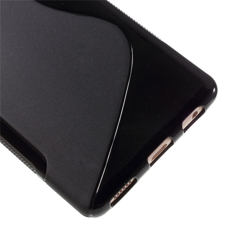 S Shape Soft TPU Case for Huawei P9 Plus - Black-4