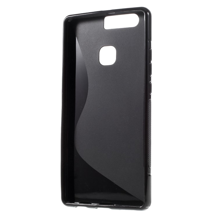 S Shape Soft TPU Case for Huawei P9 Plus - Black-5