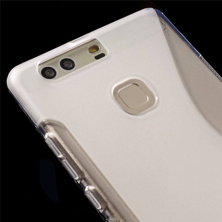S Shape Flexible TPU Cover for Huawei P9 Plus - Transparent-3