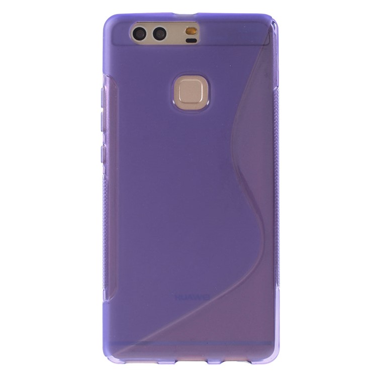 S Shape Soft TPU Phone Case for Huawei P9 Plus - Purple-2
