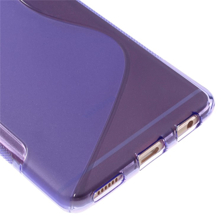 S Shape Soft TPU Phone Case for Huawei P9 Plus - Purple-4