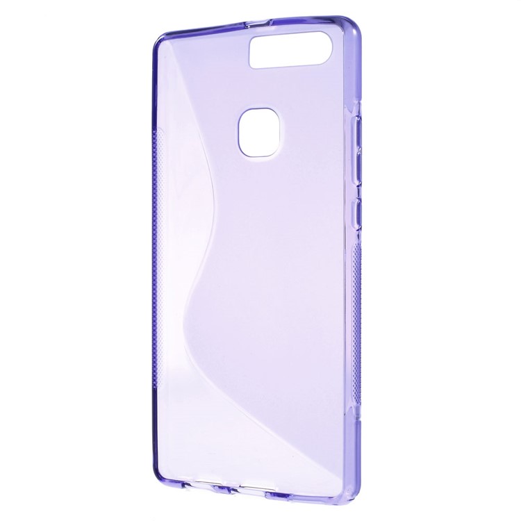 S Shape Soft TPU Phone Case for Huawei P9 Plus - Purple-5