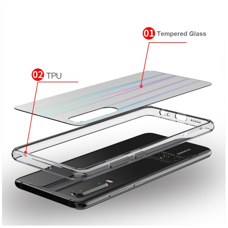 Clear Tempered Glass Back Phone Cover for Huawei P30-4