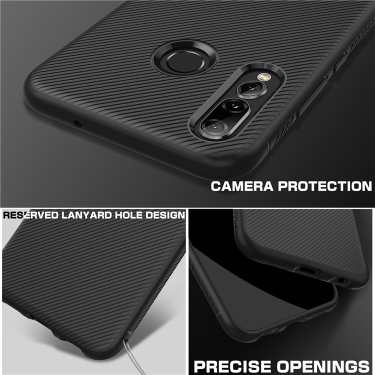 Jazz Series Twill Texture TPU Back Mobile Cover for Huawei P Smart+ 2019 / Enjoy 9s/ Maimang 8 / nova 4 lite / honor 10i - Black-5