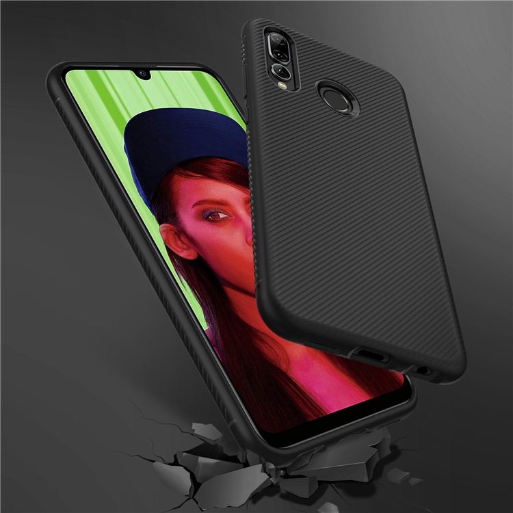 Jazz Series Twill Texture TPU Back Mobile Cover for Huawei P Smart+ 2019 / Enjoy 9s/ Maimang 8 / nova 4 lite / honor 10i - Black-7