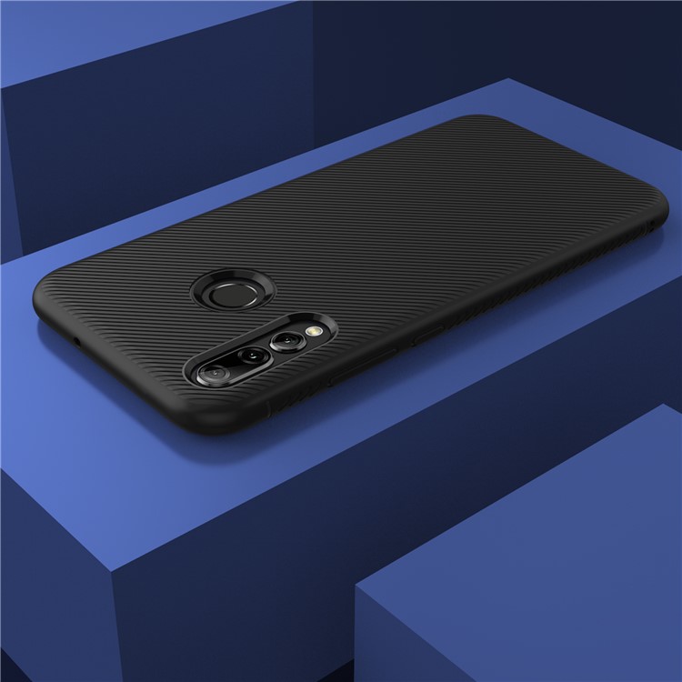 Jazz Series Twill Texture TPU Back Mobile Cover for Huawei P Smart+ 2019 / Enjoy 9s/ Maimang 8 / nova 4 lite / honor 10i - Black-8