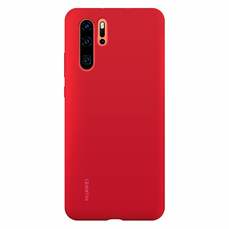 HUAWEI Liquid Silicone Silky Feel Shell Case for Huawei P30 Pro - Red-2