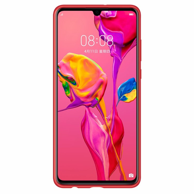 HUAWEI Liquid Silicone Silky Feel Shell Case for Huawei P30 - Red-2