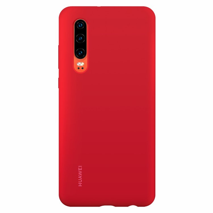 HUAWEI Liquid Silicone Silky Feel Shell Case for Huawei P30 - Red-3