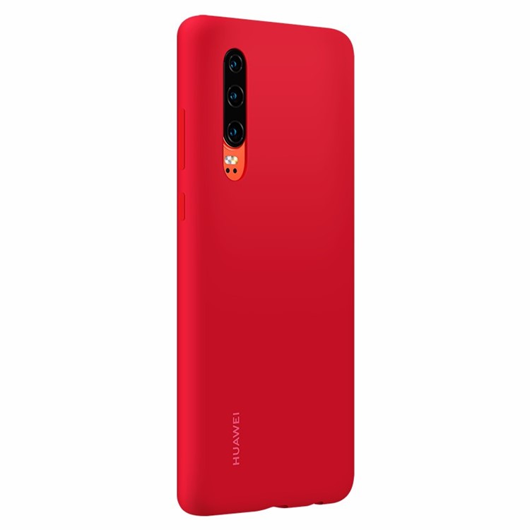 HUAWEI Liquid Silicone Silky Feel Shell Case for Huawei P30 - Red-4