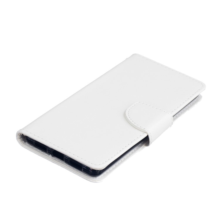 Wallet Stand Leather Folio Cover for Huawei P9 Lite - White-3