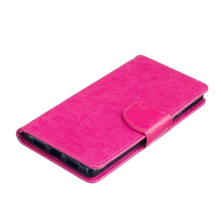 PU Leather Wallet Stand Shell for Huawei P9 Lite - Rose-3