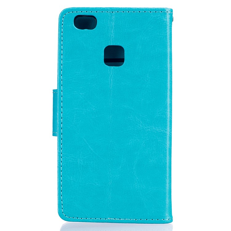 Wallet Stand Leather Phone Cover for Huawei P9 Lite - Blue-2