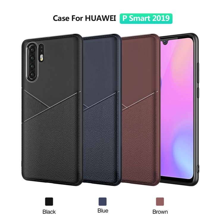 Litchi Grain TPU Protection Back Case Cover for Huawei P30 Pro - Black-10