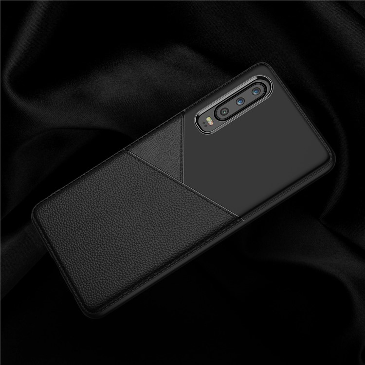 Litchi Grain TPU Mobile Phone Case Accessory for Huawei P30 - Black-8