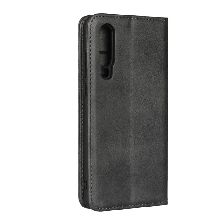 Magnetic Case Stand Leather Wallet Phone Cover for Huawei P30 - Black-4