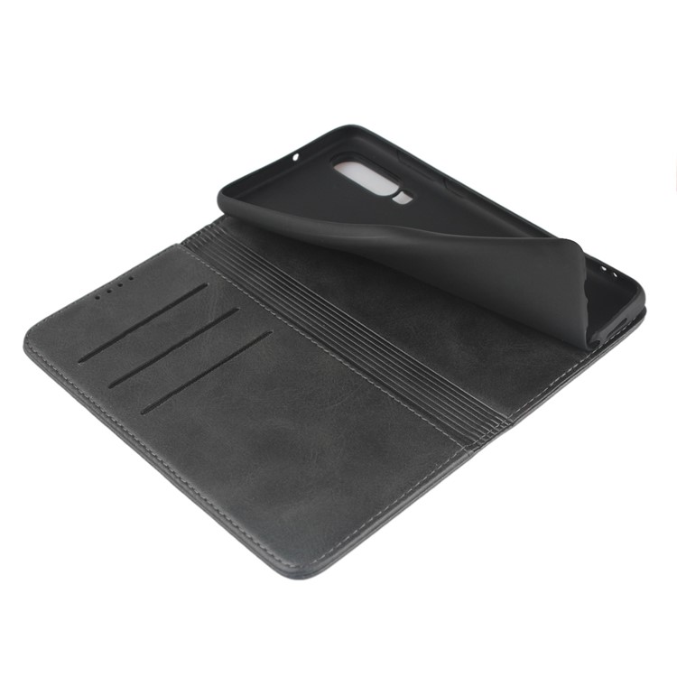 Magnetic Case Stand Leather Wallet Phone Cover for Huawei P30 - Black-8