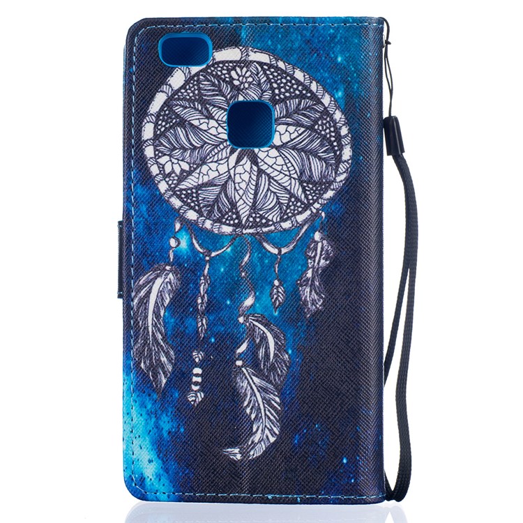 Patterned PU Leather Stand Shell for Huawei P9 Lite - Dream Catcher-2