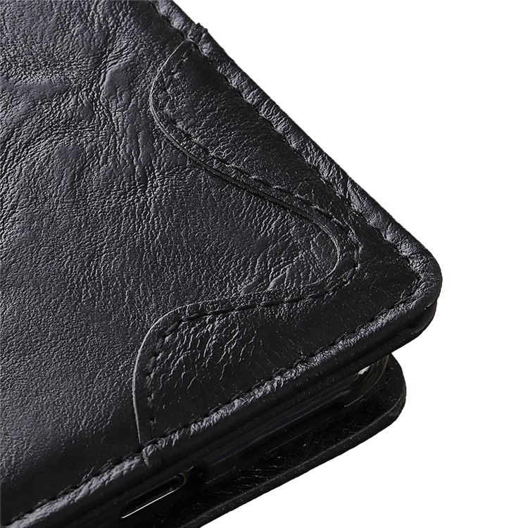 S-shape Crazy Horse Texture Leather Wallet Case for Huawei P Smart Plus 2019 / Enjoy 9S / nova 4 lite / Honor 10i - Black-4