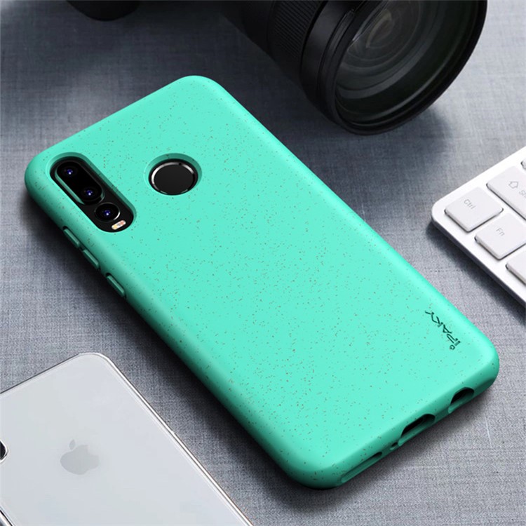 IPAKY Fosco Palha De Trigo TPU Caso De Telefone De Proteção Para Huawei P30 Lite / nova 4e - Ciano-1