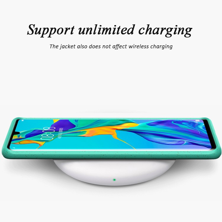 IPAKY Fosco Palha De Trigo TPU Caso De Telefone De Proteção Para Huawei P30 Lite / nova 4e - Ciano-2