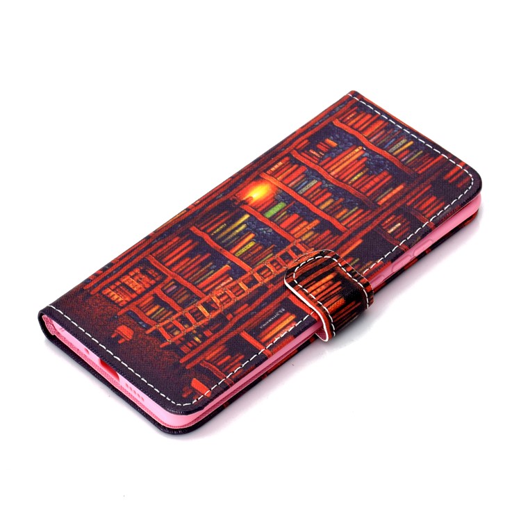 Pattern Printing Wallet Leather Stand Case for Huawei P30 Pro - Bookshelf-6