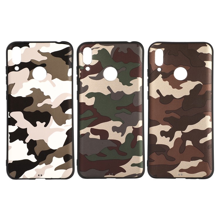 Camouflage Pattern TPU Back Case for Huawei P Smart (2019) / Nova Lite 3 (Japan) - White-6