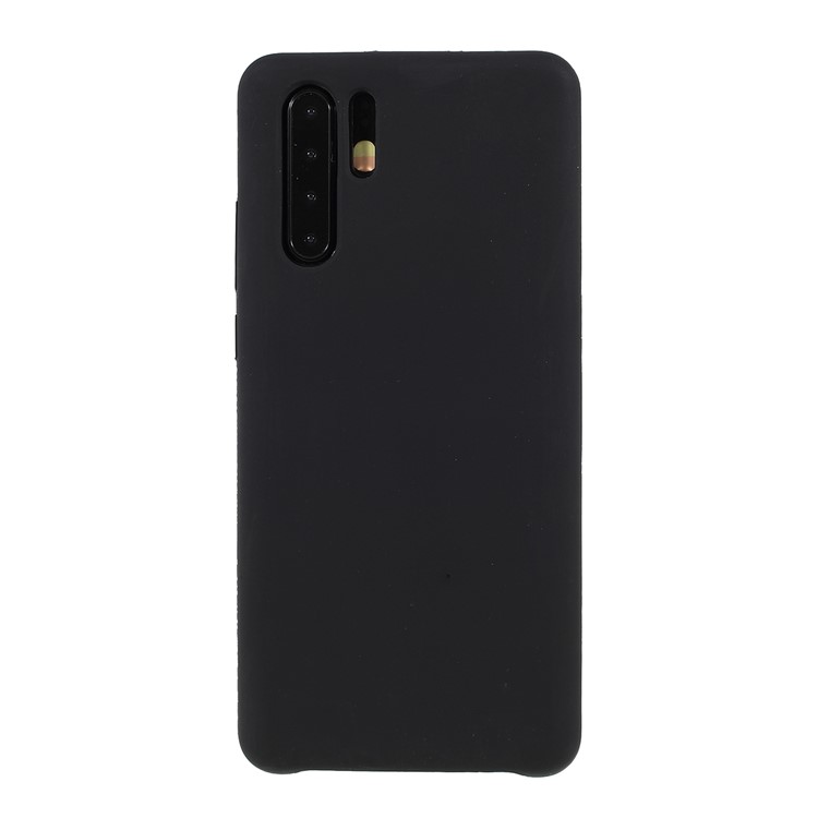 Silky Soft Touch Solid Silicone Shell Case for Huawei P30 Pro - Black-3