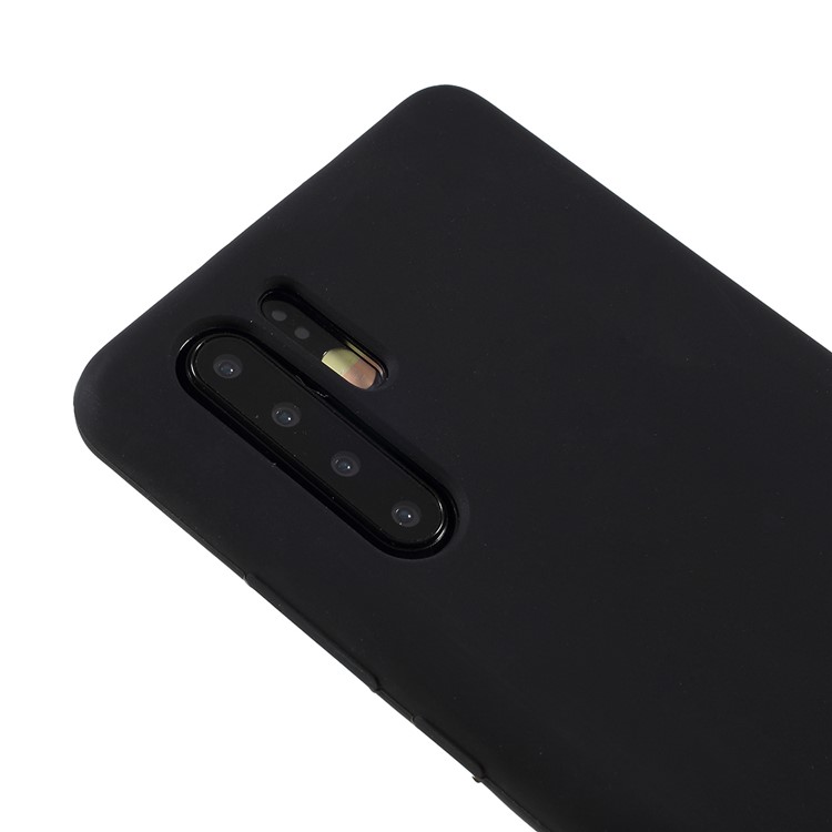 Silky Soft Touch Solid Silicone Shell Case for Huawei P30 Pro - Black-4