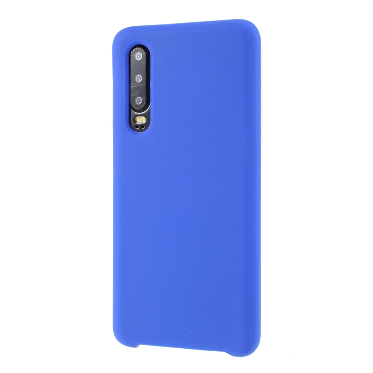 Silky Soft Touch Solid Silicone Case for Huawei P30 - Blue-5