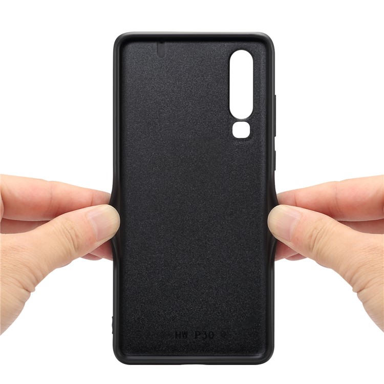 Dual Card Slot PU Leather Coated TPU Mobile Phone Cover Case for Huawei P30 - Dark Grey-6