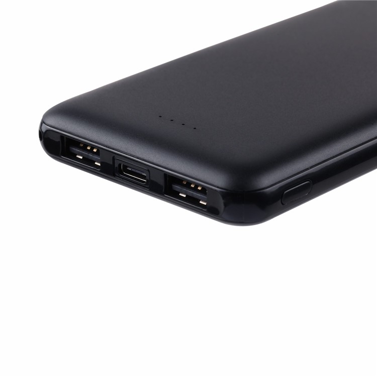 MOMAX iPower Minimal 6 Dual USB + Type-C Port 10000mAh Power Bank for iPhone Samsung Huawei, etc - Black-6