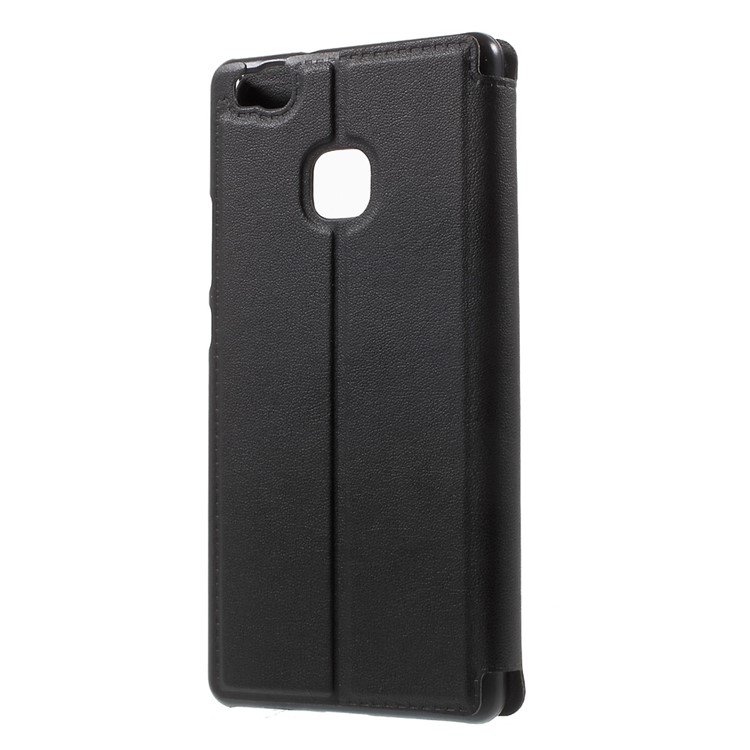 View Window Leather Flip Case for Huawei P9 Lite / G9 Lite - Black-2