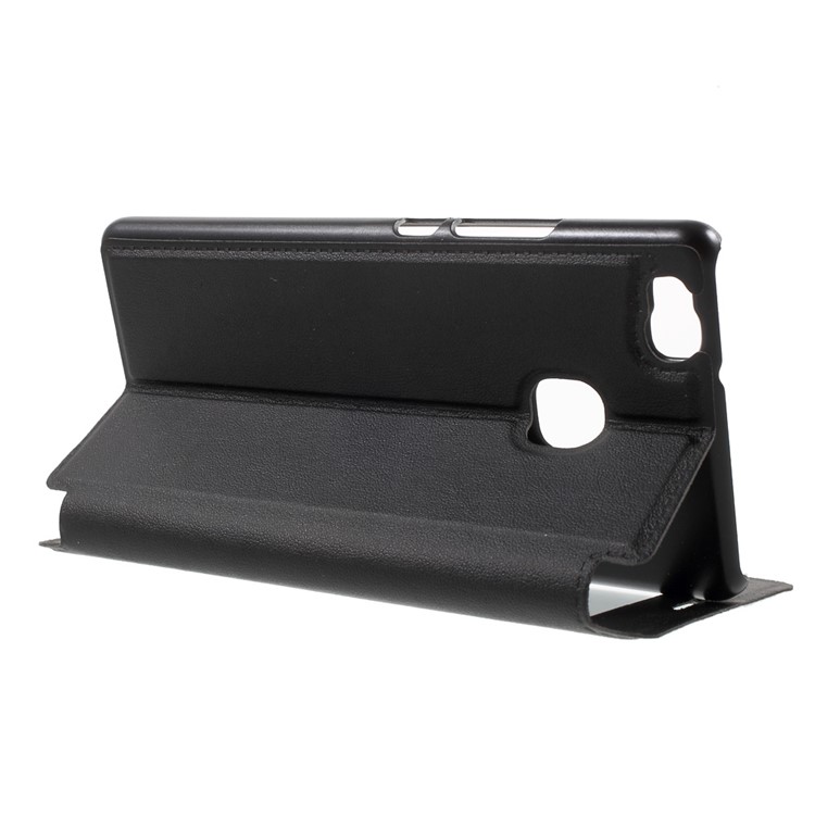 View Window Leather Flip Case for Huawei P9 Lite / G9 Lite - Black-3