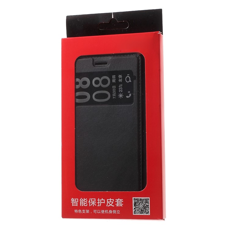 View Window Leather Flip Case for Huawei P9 Lite / G9 Lite - Black-8