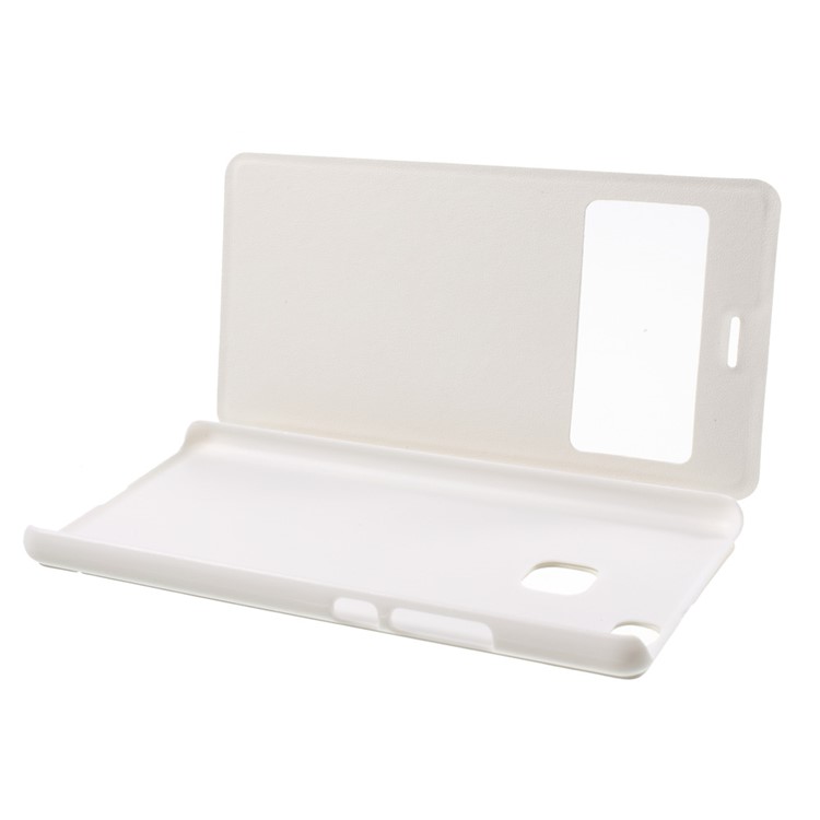 View Window Leather Stand Cover for Huawei P9 Lite / G9 Lite - White-5