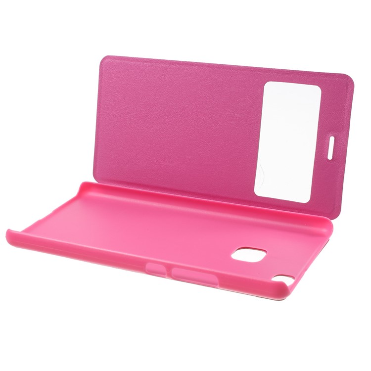 View Window Leather Stand Shell for Huawei P9 Lite / G9 Lite - Rose-5