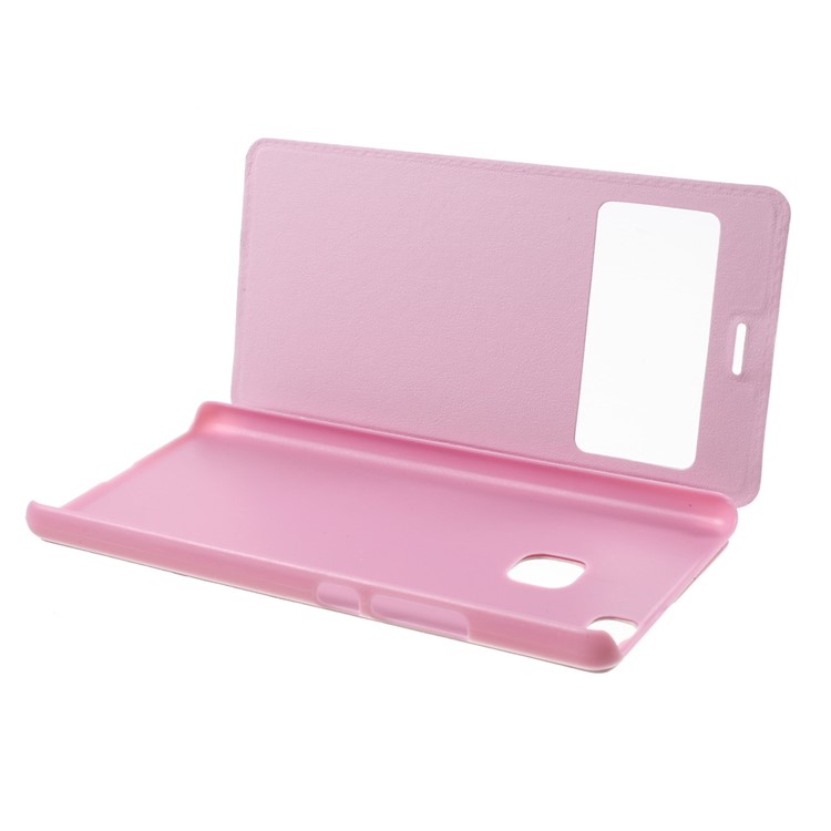 View Window Flip Leather Phone Case for Huawei P9 Lite / G9 Lite - Pink-5