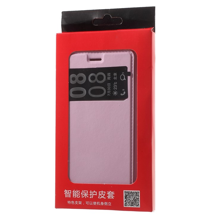 View Window Flip Leather Phone Case for Huawei P9 Lite / G9 Lite - Pink-9