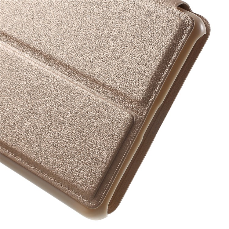 View Window PU Leather Folio Cover for Huawei P9 Lite / G9 Lite - Gold-8