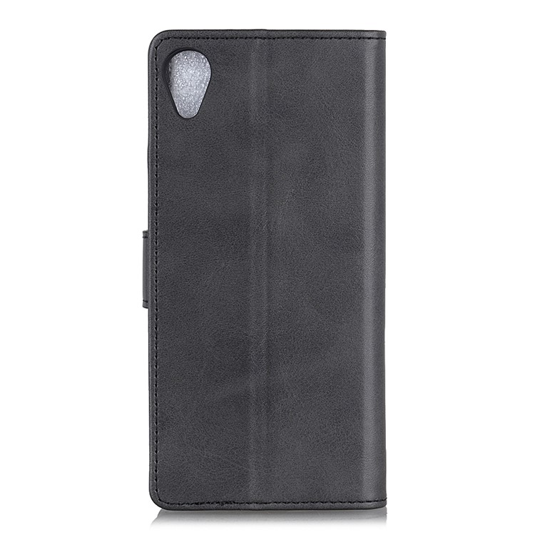 Matte Skin PU Leather Flip Stand Mobile Phone Shell for Huawei Honor 8S - Black-10
