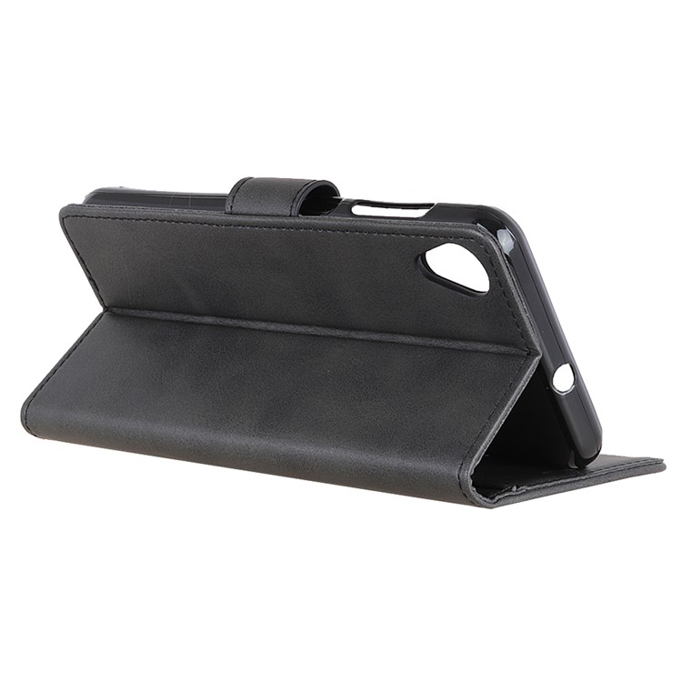 Matte Skin PU Leather Flip Stand Mobile Phone Shell for Huawei Honor 8S - Black-11