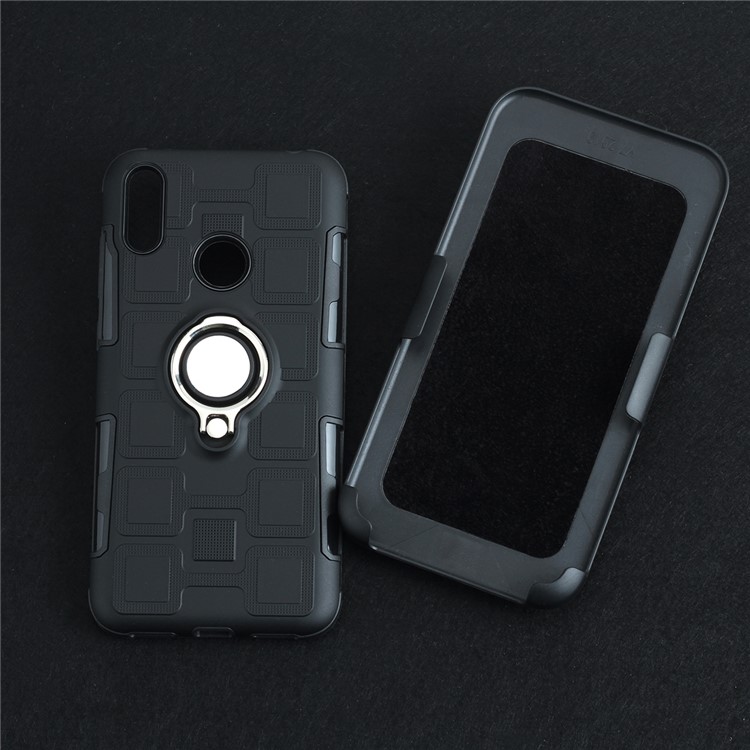Geometric Pattern TPU PC Hybrid Phone Cover with Kickstand Belt Clip for Huawei Y7 (2019) - Black-10