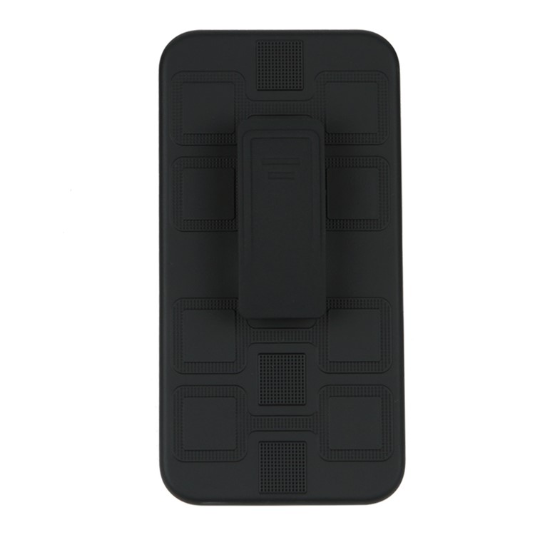 Geometric Pattern TPU PC Hybrid Phone Cover with Kickstand Belt Clip for Huawei Y7 (2019) - Black-12