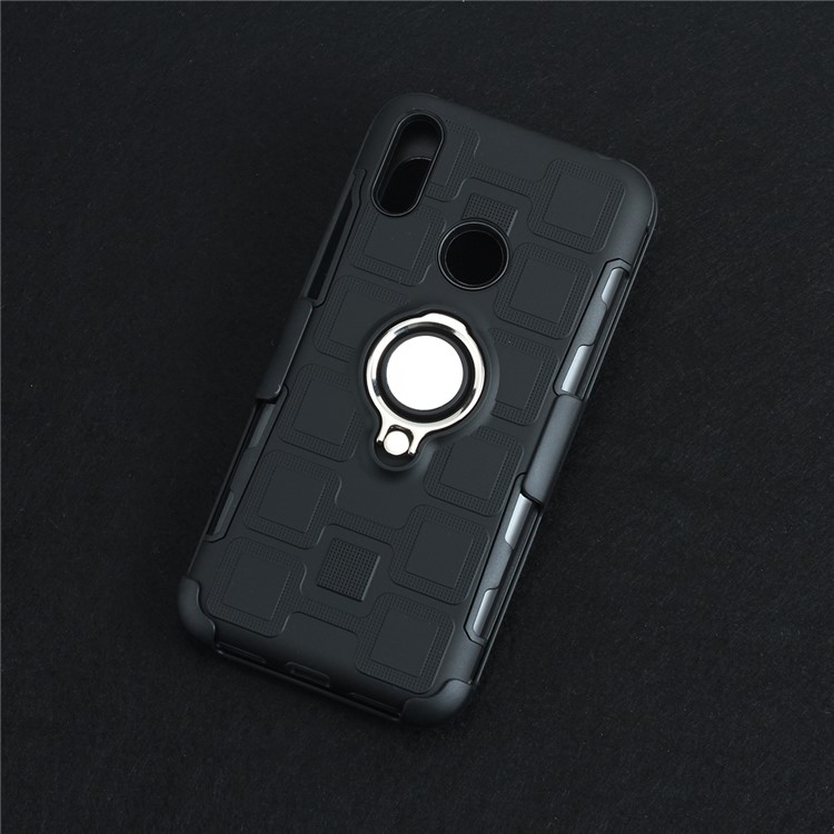 Geometric Pattern TPU PC Hybrid Phone Cover with Kickstand Belt Clip for Huawei Y7 (2019) - Black-8