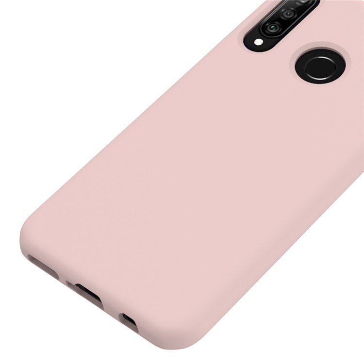 Coque De Protection Dorsale En Silicone Liquide Souple Pour Huawei P30 Lite / Nova 4e - Rose-4