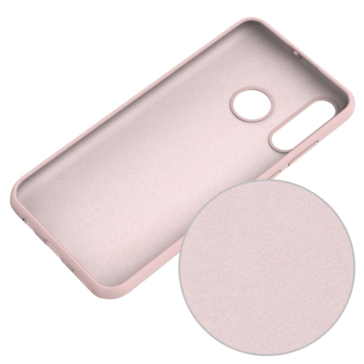 Coque De Protection Dorsale En Silicone Liquide Souple Pour Huawei P30 Lite / Nova 4e - Rose-5