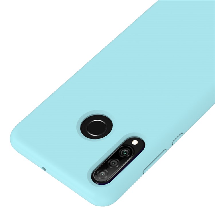 Coque De Protection Dorsale En Silicone Liquide Souple Pour Huawei P30 Lite / Nova 4e - Cyan-3