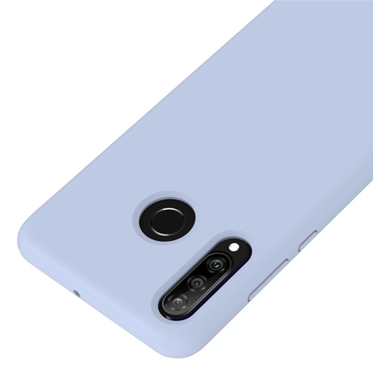 Coque De Protection Dorsale En Silicone Liquide Souple Pour Huawei P30 Lite / Nova 4e - Bleu Ciel-3