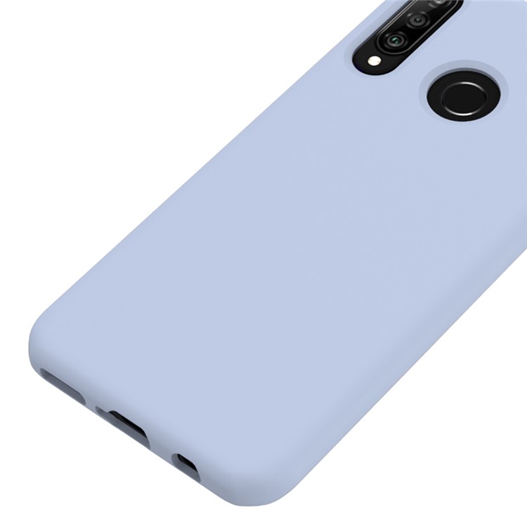 Coque De Protection Dorsale En Silicone Liquide Souple Pour Huawei P30 Lite / Nova 4e - Bleu Ciel-4
